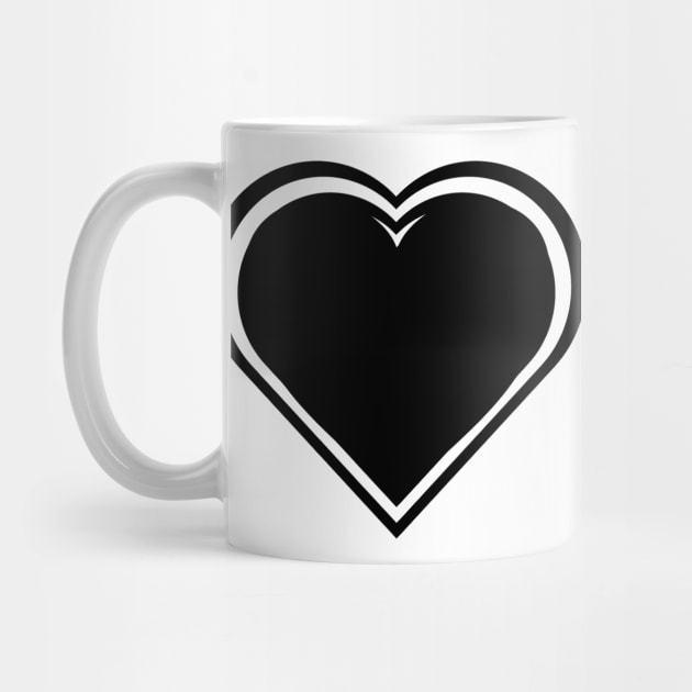 Black White Heart by EllenDaisyShop